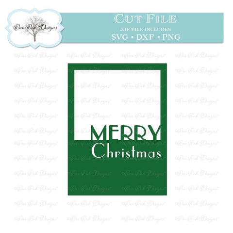Merry Christmas Frame Cut File SVG DXF PNG SVG One Oak Designs 