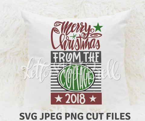 Merry Christmas From The Cottage 2018 - Holiday Design SVG Cut File SVG Letters By Prell 