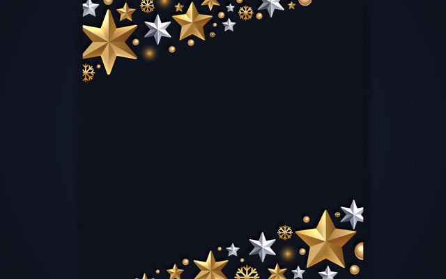 Merry Christmas glitter golden and silver stars SVG naemmiah021 