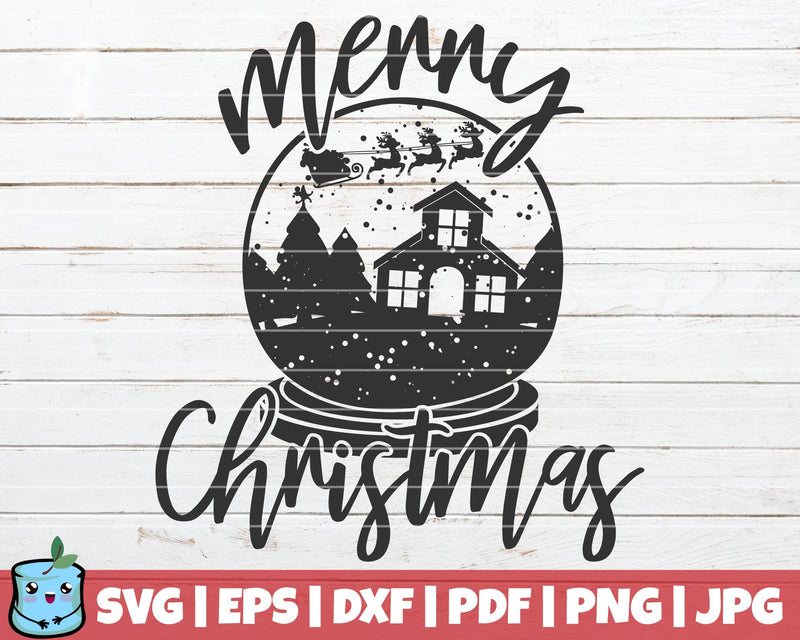 Merry Christmas Globe SVG MintyMarshmallows 