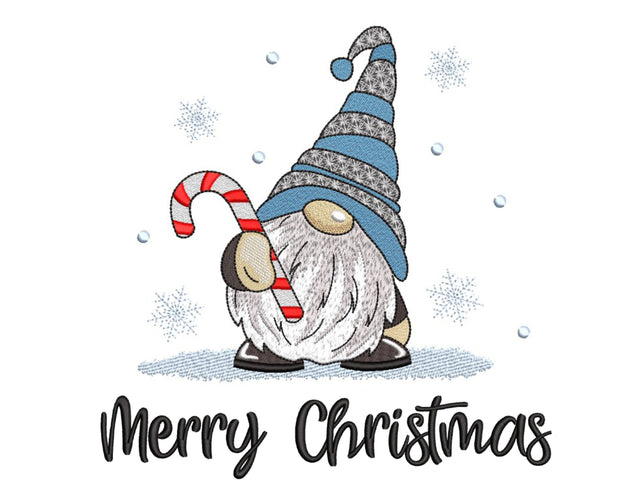 Merry Christmas Gnome Embroidery Design, 4 sizes, Instant Download Embroidery/Applique DESIGNS Nino Nadaraia 