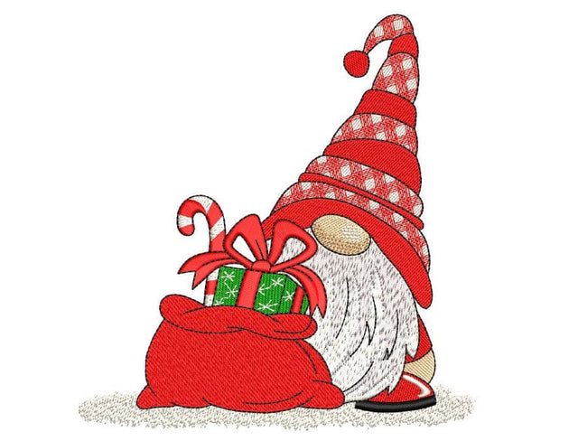 Merry Christmas Gnome Embroidery Design, 5 sizes, Instant Download Embroidery/Applique DESIGNS Nino Nadaraia 