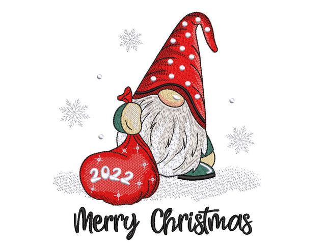 Merry Christmas Gnome Embroidery Design Embroidery/Applique DESIGNS Nino Nadaraia 
