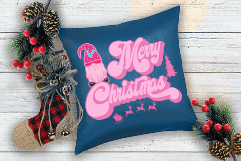 Merry Christmas Gnome PNG I Pink Christmas Gnome Sublimation Sublimation Happy Printables Club 