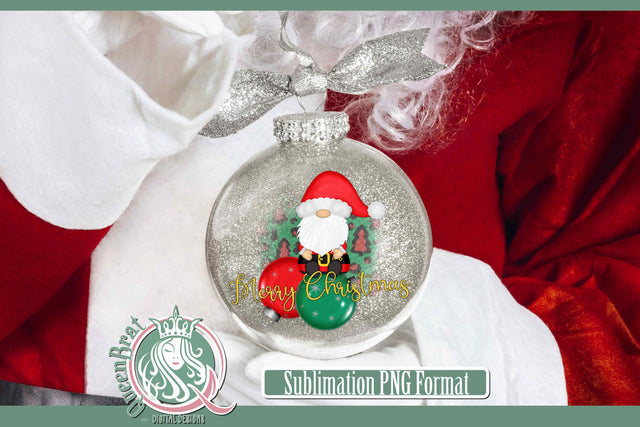 Merry Christmas Gnome Sublimation Sublimation QueenBrat Digital Designs 