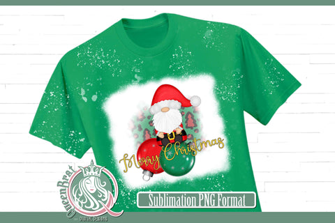 Merry Christmas Gnome Sublimation Sublimation QueenBrat Digital Designs 
