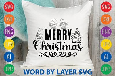 Merry Christmas, Gnome SVG Design SVG Rafiqul20606 