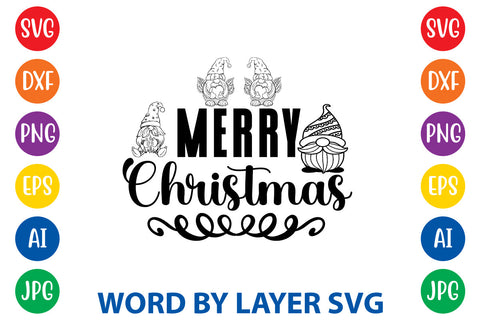Merry Christmas, Gnome SVG Design SVG Rafiqul20606 