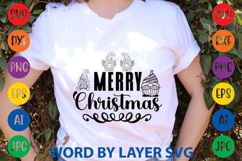 Merry Christmas, Gnome SVG Design SVG Rafiqul20606 