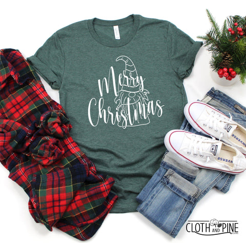 Merry Christmas Gnome. Two Designs Available SVG Cloth and Pine Designs 