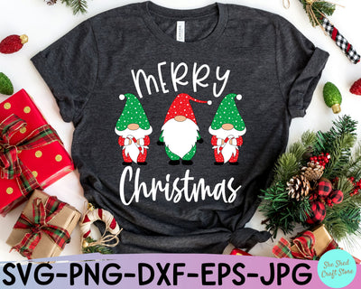 Merry Christmas Gnomes SVG Cut File SVG She Shed Craft Store 