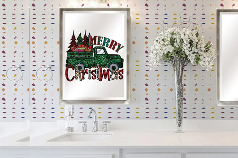 Merry Christmas Green Car Sublimation Sublimation Jagonath Roy 