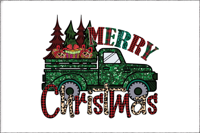 Merry Christmas Green Car Sublimation Sublimation Jagonath Roy 