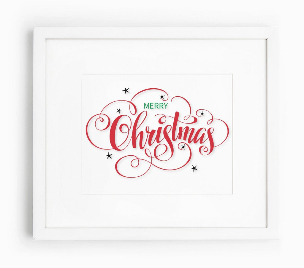 Merry Christmas Hand Lettered Cut File SVG - So Fontsy