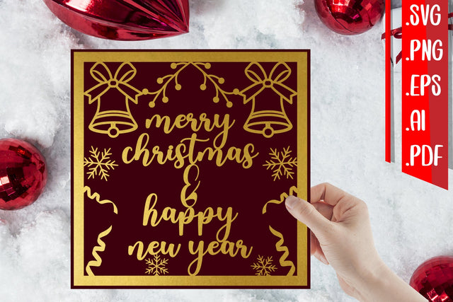 Merry Christmas & Happy New Year Cards 3 svg eps ai png pdf SVG zafrans studio 