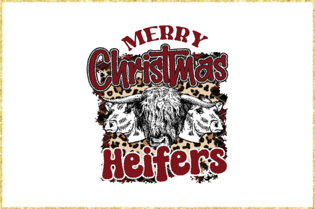 Merry Christmas Heifers Sublimation Sublimation Jagonath Roy 