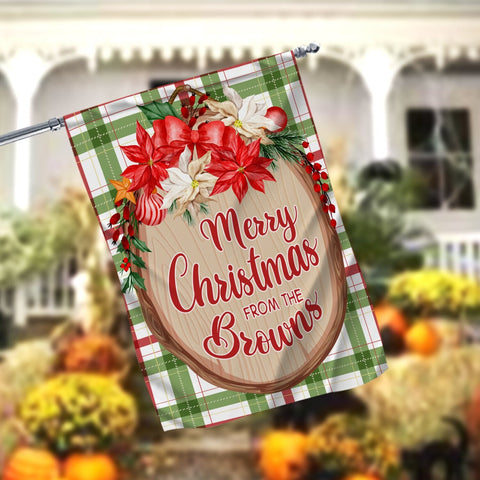 Merry Christmas House Flag, 12x18 Garden Flag Sublimation, Personalized Garden Flag, Welcome Flag, Farmhouse Sublimation CaldwellArt 