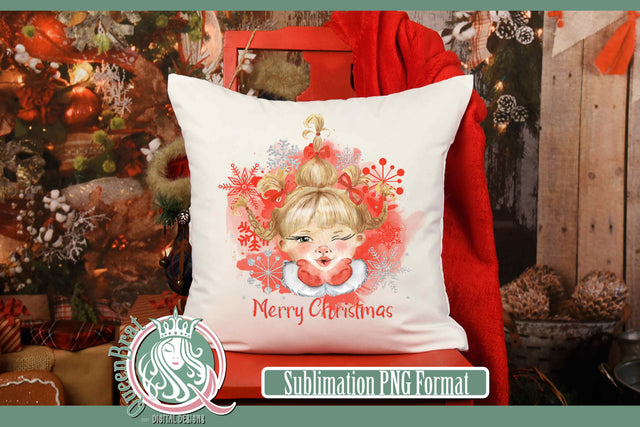 Merry Christmas Kisses Sublimation Sublimation QueenBrat Digital Designs 