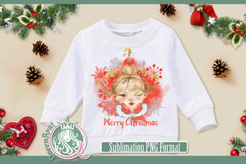 Merry Christmas Kisses Sublimation Sublimation QueenBrat Digital Designs 
