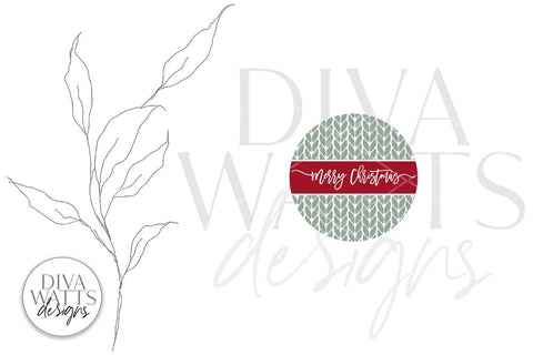 Merry Christmas Knit Pattern SVG | Winter Round Design SVG Diva Watts Designs 