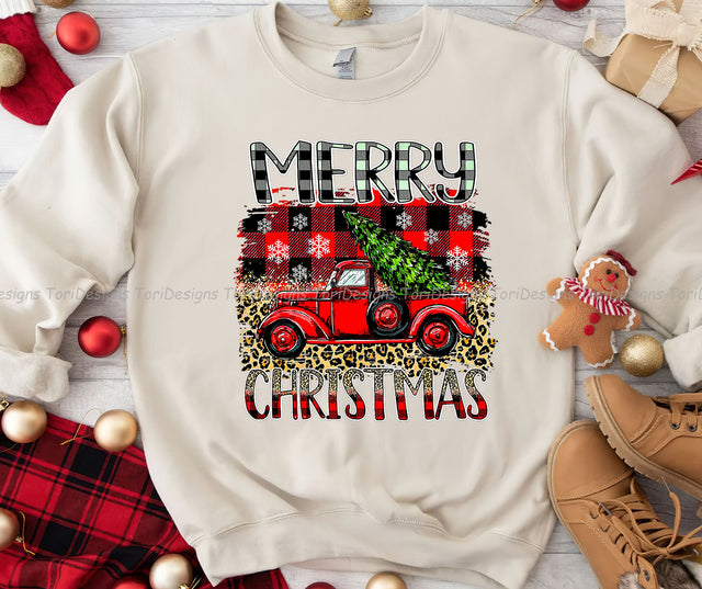 Merry Christmas Leopard Sublimation Design Download Sublimation ToriDesigns 