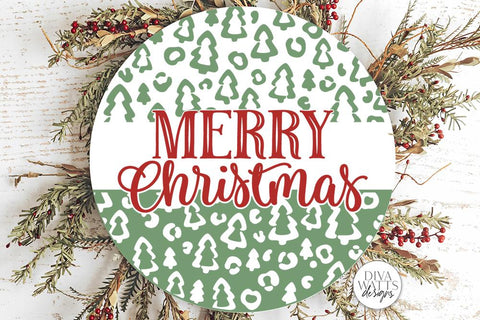 Merry Christmas Leopard SVG | Winter Round Design SVG Diva Watts Designs 