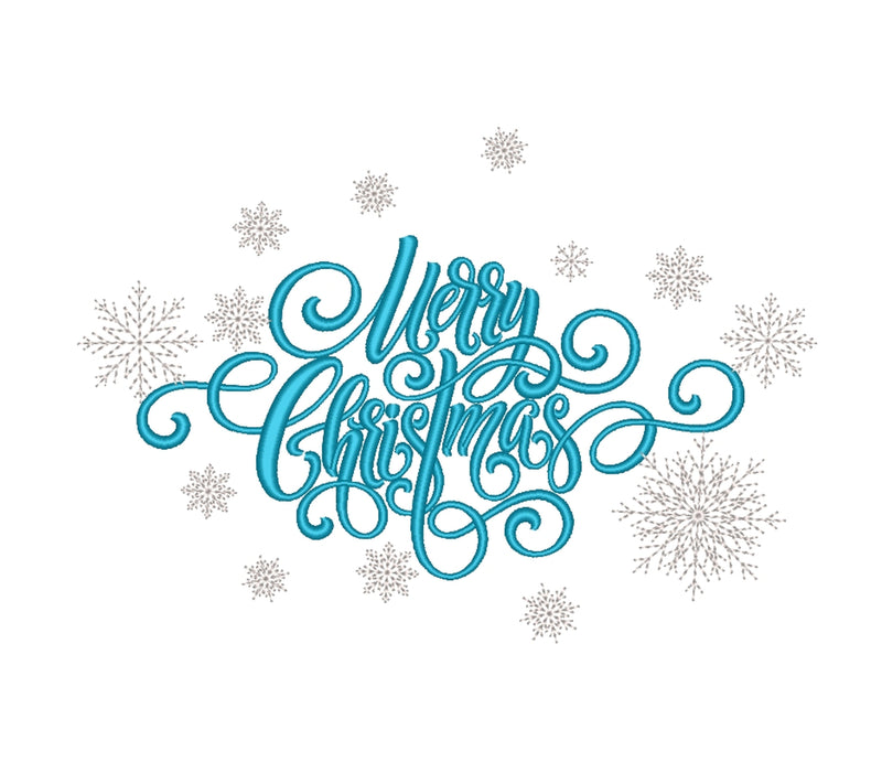 Merry Christmas Machine Embroidery Design, 4 sizes, Instant Download Embroidery/Applique DESIGNS Nino Nadaraia 