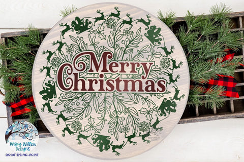 Merry Christmas Mandala SVG SVG Wispy Willow Designs 