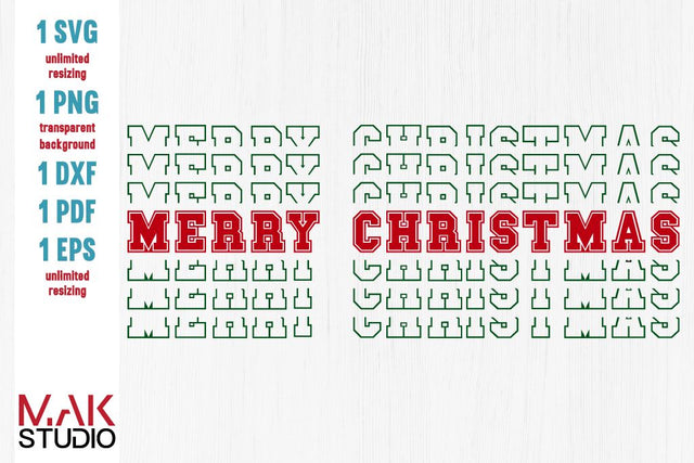 Merry christmas mirror svg, Merry christmas svg, Merry christmas svg file SVG MAKStudion 