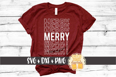 Merry - Christmas Mirror Word SVG PNG DXF Cut Files SVG Cheese Toast Digitals 