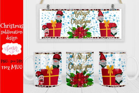 Merry Christmas mug template for sublimation Sublimation Amorclipart 