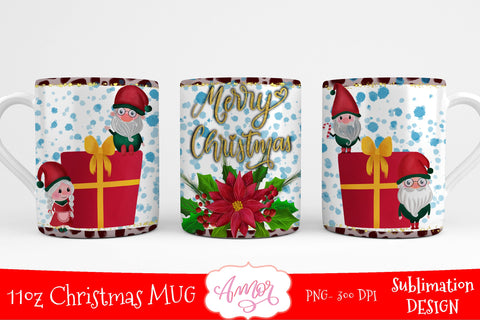 Merry Christmas mug template for sublimation Sublimation Amorclipart 