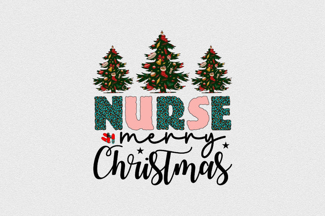 Merry Christmas Nurse Sublimation SVGArt 