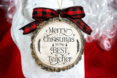 Merry Christmas Ornament I Teacher Christmas Ornament SVG SVG Happy Printables Club 