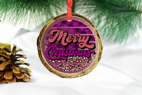 Merry Christmas Ornament Sublimation I Holiday Ornament PNG Sublimation Happy Printables Club 