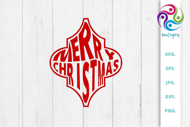 Merry Christmas Ornament Tile Svg File SVG Sintegra 