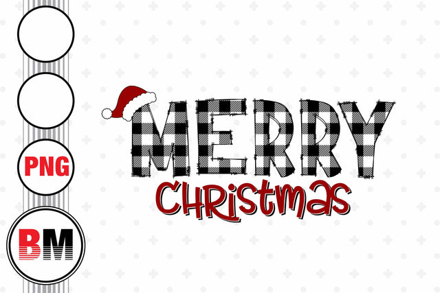 Merry Christmas Plaid Buffalo PNG Files Sublimation BMDesign 