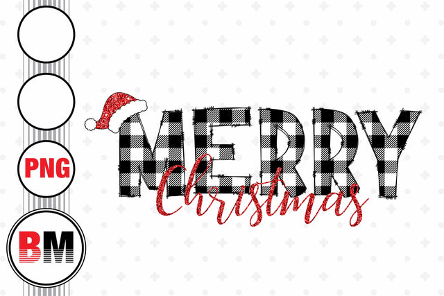 Merry Christmas Plaid Buffalo PNG Files Sublimation BMDesign 
