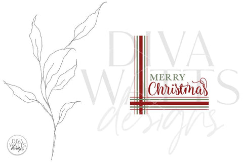 Merry Christmas Plaid SVG | Farmhouse Design SVG Diva Watts Designs 