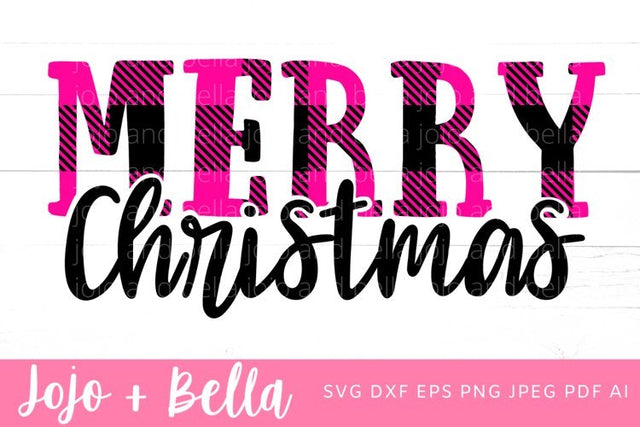Merry Christmas Plaid Svg, Plaid Svg, Christmas Shirt Svg, Christmas Gift png, Christmas Sign DXF, Christmas Svgs, Christmas Shirt PNG SVG Jojo&Bella 