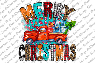 Merry Christmas Png, Christmas Gnomes Png, Christmas Truck Png, Christmas Sublimation, New Year Png, Sublimation Designs, Digital Download Sublimation SublimationDesignShop 