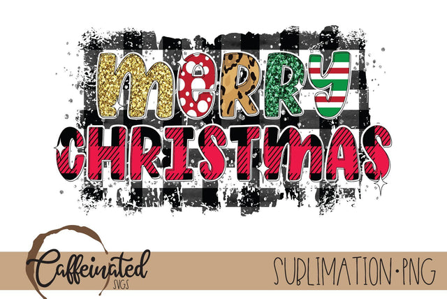 Merry Christmas PNG, Christmas Sublimation Design Sublimation Caffeinated SVGs 