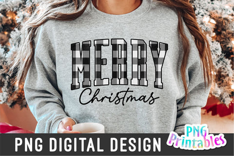 Merry Christmas png - Christmas Sublimation - Merry Christmas plaid png Print File For Sublimation Or Print - Digital Download Sublimation Svg Cuttables 