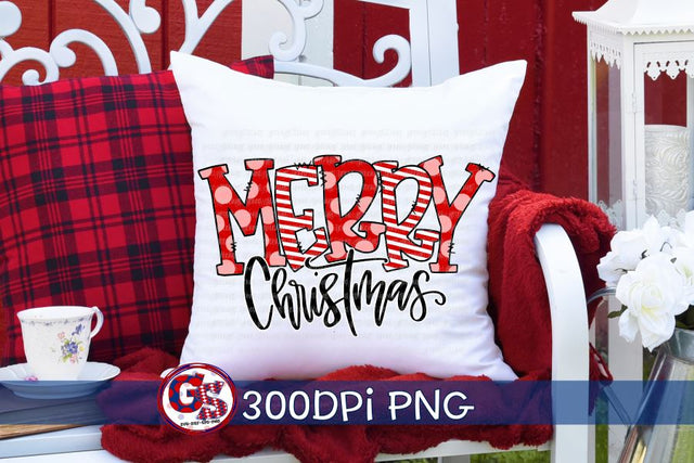 Merry Christmas PNG for Sublimation Sublimation Greedy Stitches 