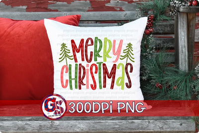 Merry Christmas PNG for Sublimation Sublimation Greedy Stitches 