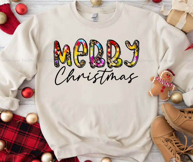 Merry Christmas PNG Sublimation Design Sublimation ToriDesigns 