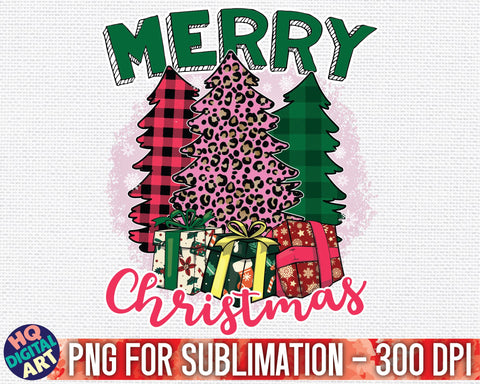 Merry Christmas PNG Sublimation design SVG HQDigitalArt 
