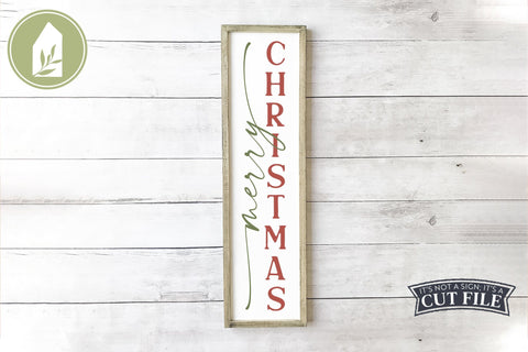 Merry Christmas Porch Sign | Christmas Vertical Sign SVG LilleJuniper 