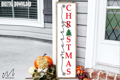 Merry Christmas porch sign svg, Funny Christmas porch sign, Holiday home decor svg, cut files SVG Isabella Machell 