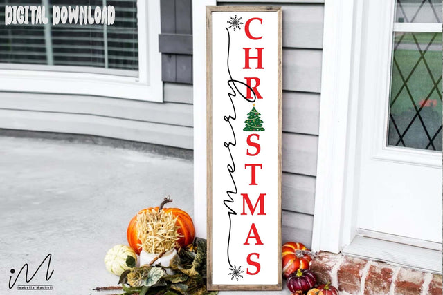 Merry Christmas porch sign svg, Funny Christmas porch sign, Holiday home decor svg, cut files SVG Isabella Machell 